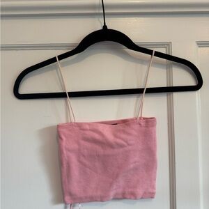 Zara Pink Sleeveless Crop Camisole